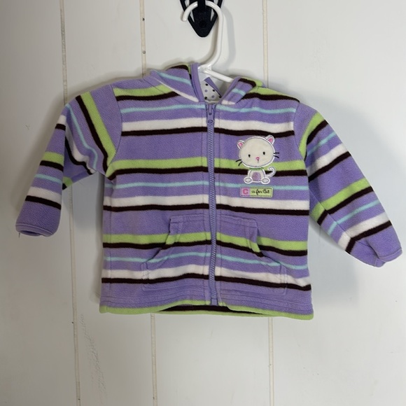 Carter's Striped Baby Jacket in Purple and Brown - Picture 1 of 3